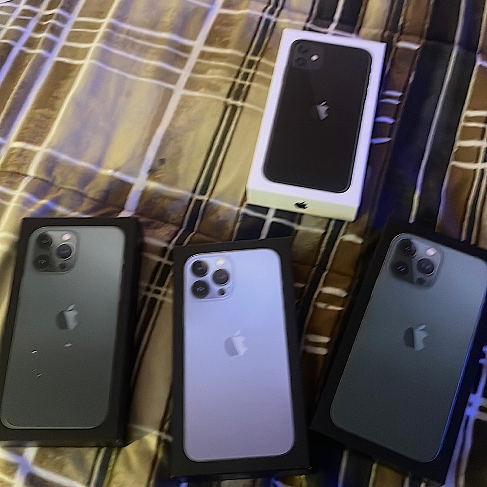 (3) iPhone13 Promax original box Apple sticker included&new Cord,(1)iPhone11 box